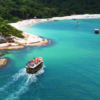 ilha do campeche, passeio de barco florianópolis, barra da lagoa, praia paradisíaca isla campeche, paseo en barco desde barra da lagoa, florianópolis, excursión isla